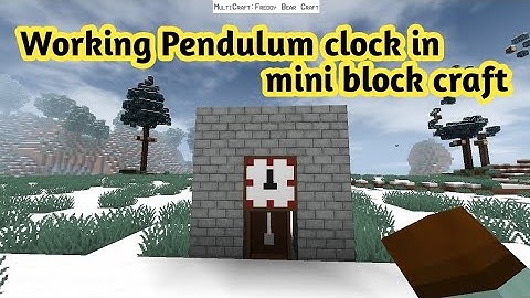 How to make Pendulum clock in mini block craft