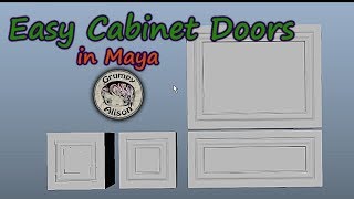 Easy Detailed Cabinets in Maya