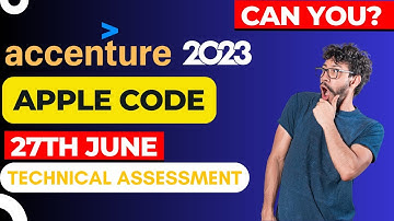 27th June first Slot :- Accenture Assessment test 2023 || Accenture today coding questions & answers