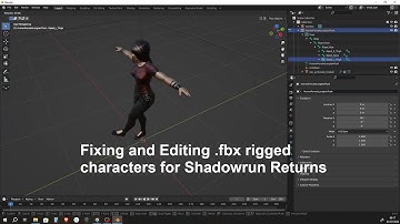 Unity Mixamo fbx character import into Blender, fixing warped rig, and export to Shadowrun Returns