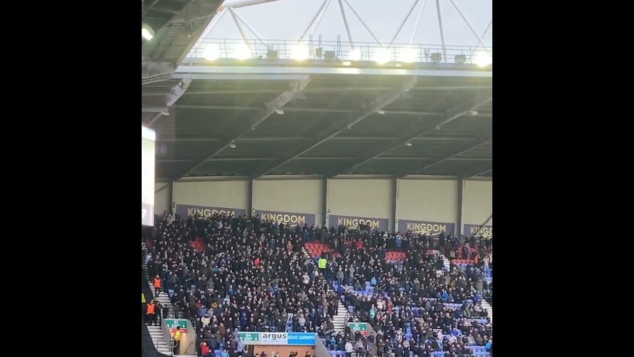 Wigan fan’s singing three little birds against Blackpool