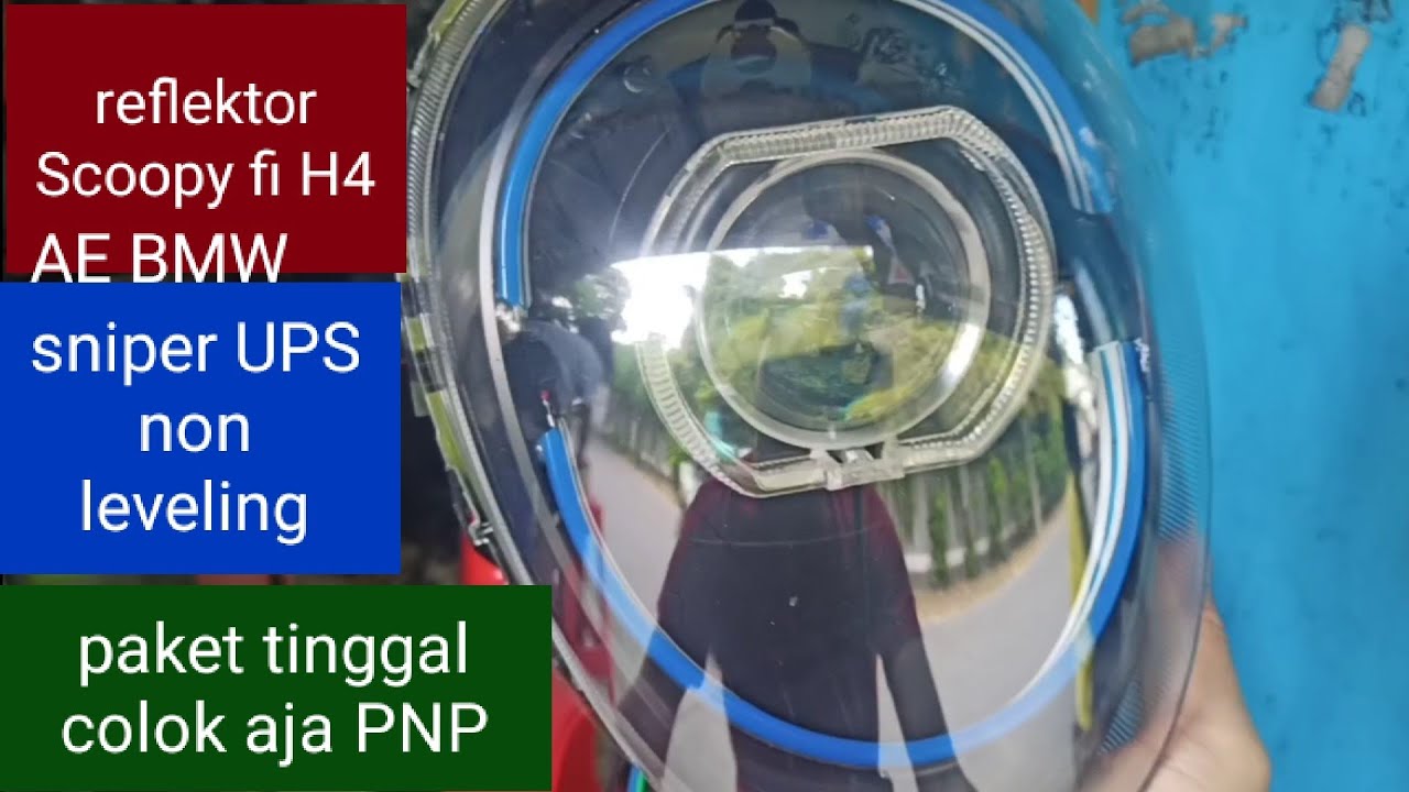cara pasang proji biled sniper UPS di Scoopy fi H4 non leveling LEED HID MOTOR