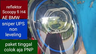 cara pasang proji biled sniper UPS di Scoopy fi H4 non leveling LEED HID MOTOR