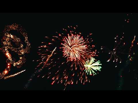 العاب نارية خلفية سودا للمونتاج والكروما دقة عالية