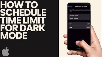 How to Schedule Time Limit for Dark Mode on iPhone