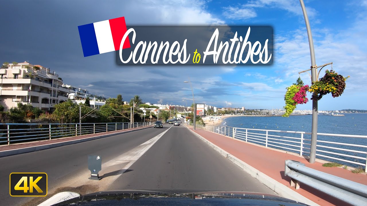 Driver's View: Driving from Cannes to Antibes, France 🇫🇷