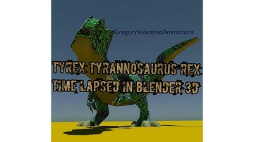 Tyrex Timelapse Blender animation Dinosaur Candidates Dino-Digitization of a Tyrannosaurs