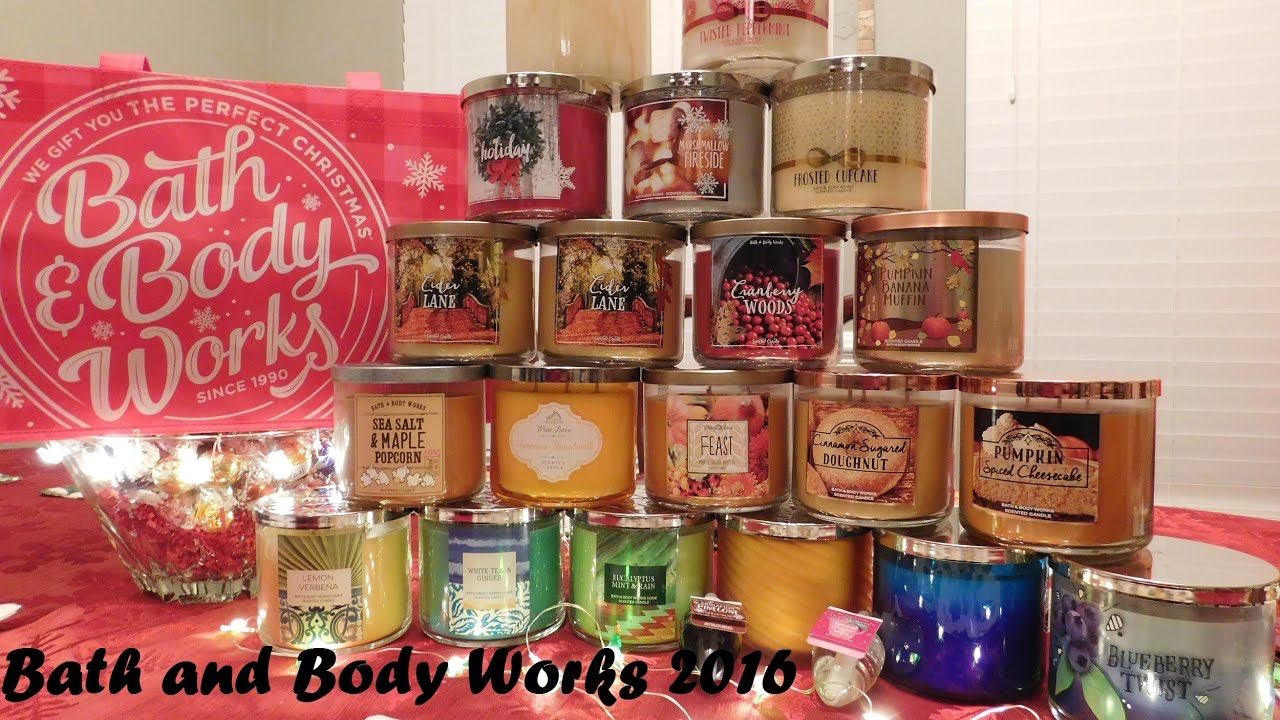 BIG 8.50 Candle Sale Haul Bath and Body Works 2016 YouTube