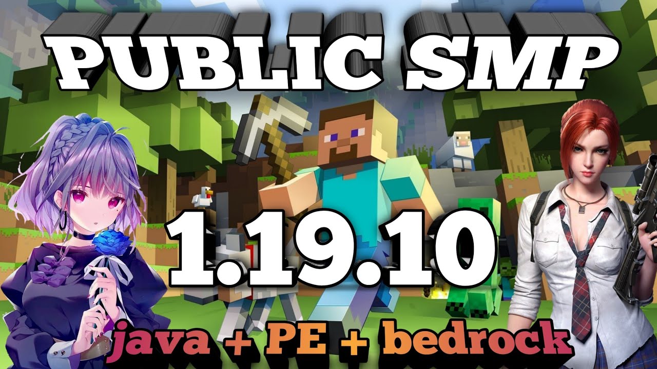 Minecraft Live Stream | Public Smp 1.19.10 Anyone Can Join | Java + pe ...