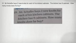 21. Mr.schaffer Buys 2 New Knobs For Each Of His Kitchen Cabinets . The Kitchen Has 9 Cabinets . How