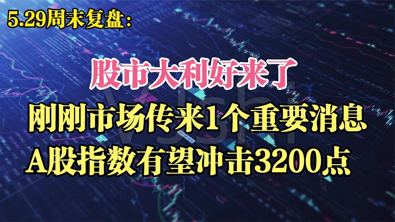 股市大利好来了,刚刚传来1个重要消息,下周A股有望上冲击3200点 - YouTube