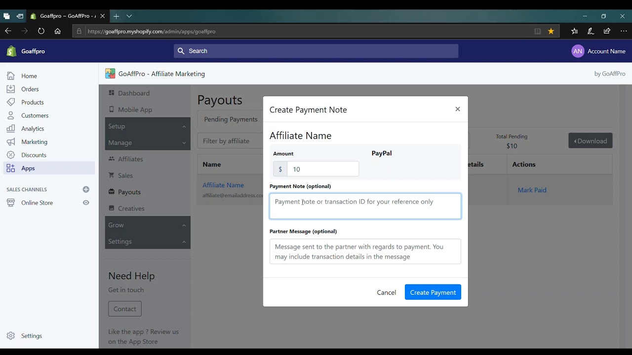 Mark Affiliate Payments as Paid | How-to | GoAffPro