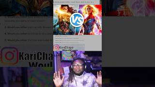 Comment Below! Wonder Women vs Captain Marvel #wonderwoman #captain marvel #wouldyourather #marvel