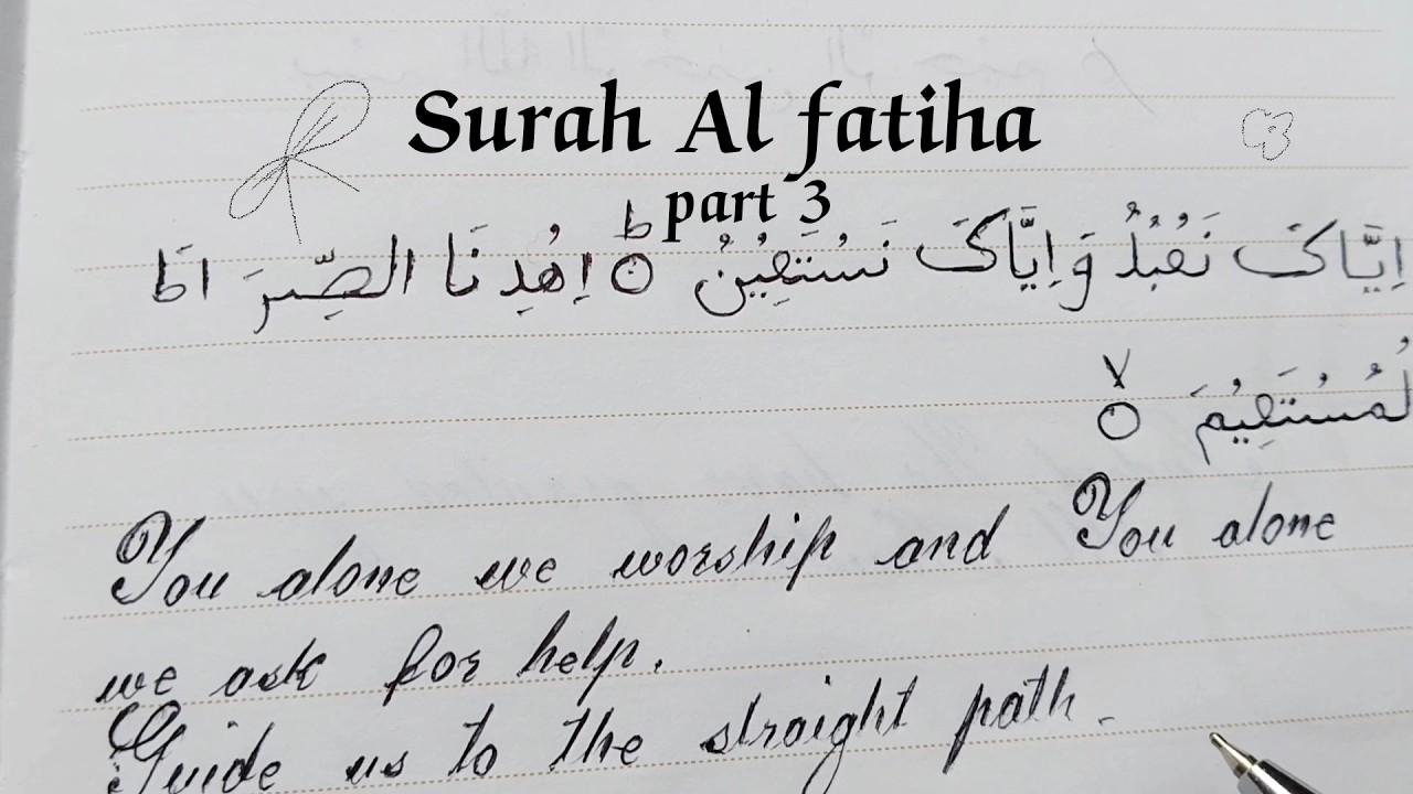 Write with me Surah Al-Fatihah part 3