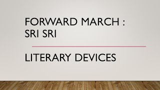 Forward March Poem Literary Devices