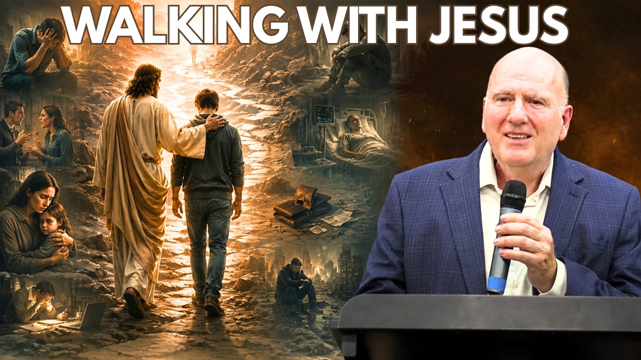 Walking with Jesus to our heavenly home. He is with us throughout this life.