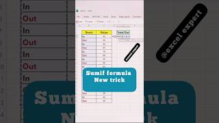 Sumif formula in excel new trick! #exceltips #exceltricks #shorts #ytshorts