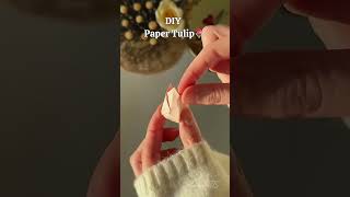 DIY paper tulip flower 🌷#flowers#papercrafts #millionviews#vitalshorts