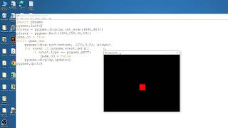 Make your first pygame with simple keyboard commands