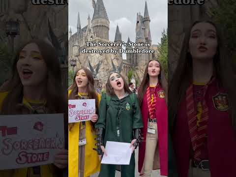 Singing Harry Potter in 99 Seconds in Public 😳 Part 1 K3 Sisters #shorts #harrypotter