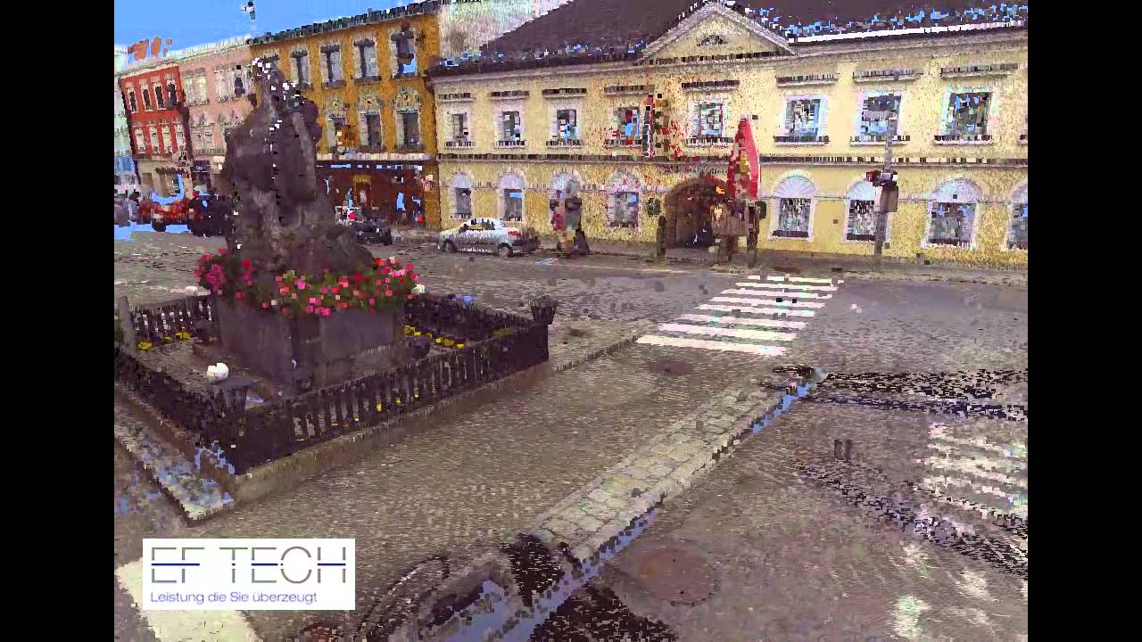 www.eftech.at-  Animationsflug durch Altheim - 3D Laserscanning