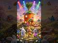 Cute Animal Disco House Party 🐱🐰🐼🦆🦊🐨🐧🐵 | #shorts #funny #viral #trending #kids