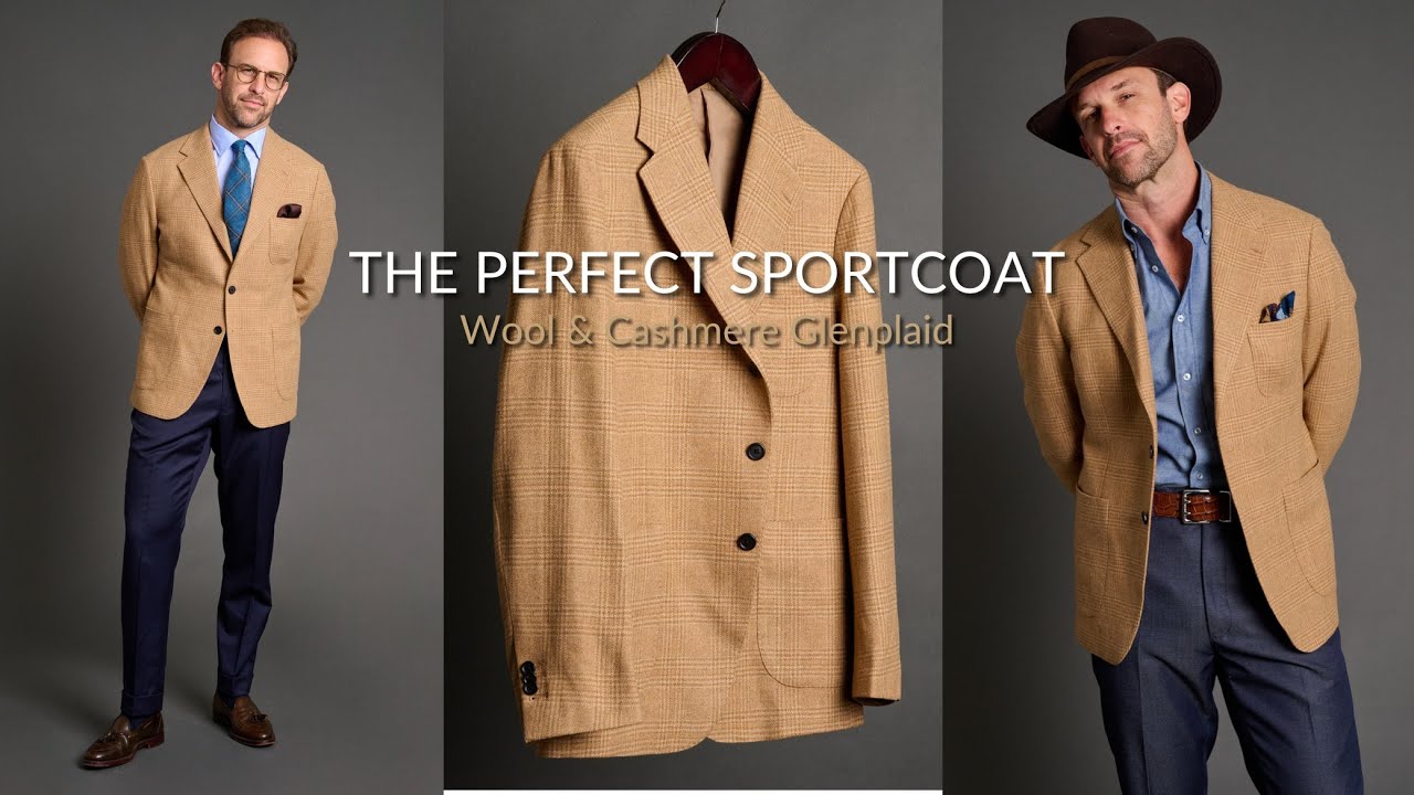 The Perfect Sportcoat: Wool & Cashmere Glenplaid - YouTube