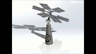Three axis Solar Flower animation Designed in SolidWorks...#RenewableEnergyTech #SolarInnovation