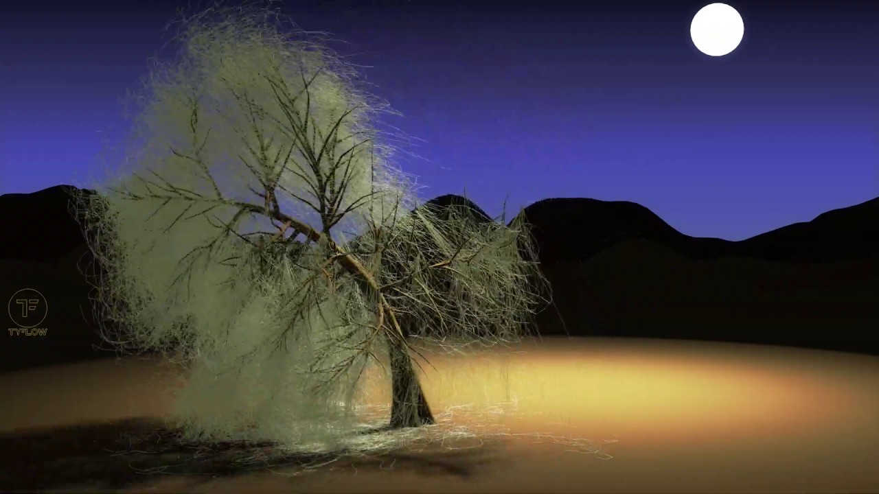 tyflow Tree Target Bind 5k Spline in 4k