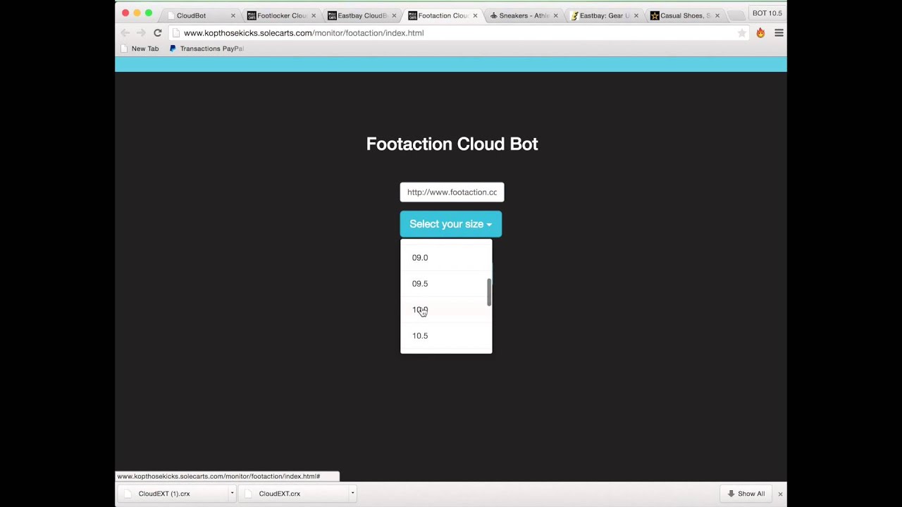KopThoseKicks SoleCarts Cloud Sneaker Bot Automatically Add To Cart