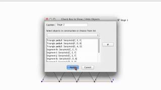 Geogebra - Showing Stages of the Sierpinski Triangle