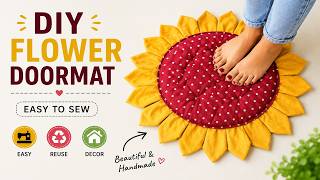 Handmade Flower Shaped Floor Mat
