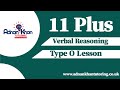 11 Plus Verbal Reasoning - Type O