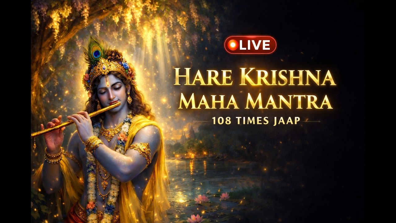 🔴हरे कृष्णा हरे कृष्णा महामंत्र जाप | Divine Chanting for Mind Peace | Live