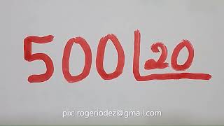QUANTO É 500/20 (500 Dividido por 20) ? Matemática para Concursos Públicos. Aritmética com Divisão