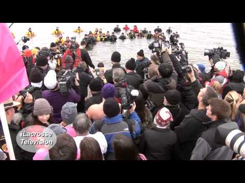 Baltimore Raven Joe Flacco Plunges in 28 degree weather at the 2011 Polar Bear Plunge on iLacrosse