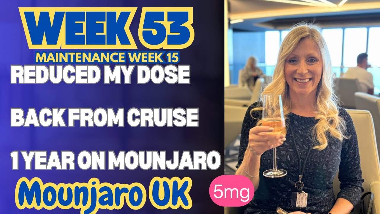 MOUNJARO MAINTENANCE UPDATE - Week 53 weigh in results - reduced dose and back from my cruise