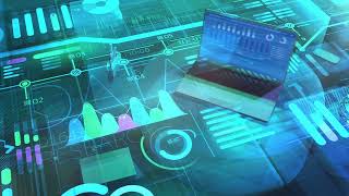business background with big data and laptop hd 2022