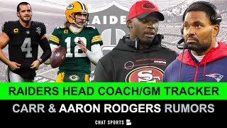 Raiders Head Coachgm Tracker Interview List Jerod Mayo  Derek Carr U0026 Aaron Rodgers Trade Rumors