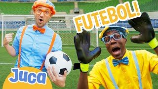 Blippi e Juca Jogam Futebol! | Blippi em Português | Vídeos Educativos para Crianças | Esportes