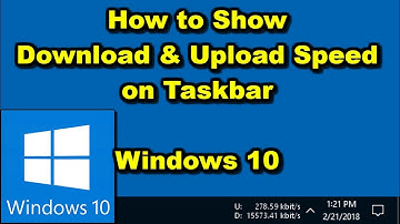 How to Show Download and Upload Speed on Windows 10 TaskBar