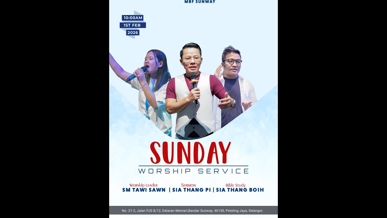 🔆Sunday Worship Service 🔆🗓 Date  :1ST MARCH 2026🕖 Time  : Bible Study 10:00AM & Main Service 10:30AM