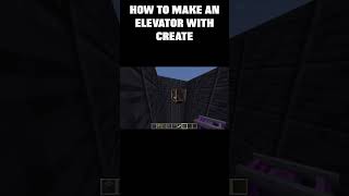 How To Make an Elevator With the Create Mod #minecraft #minecraftshorts #minecraftmods