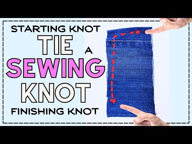 Starting sewing knot for hand stitch - Sewing tips! - YouTube