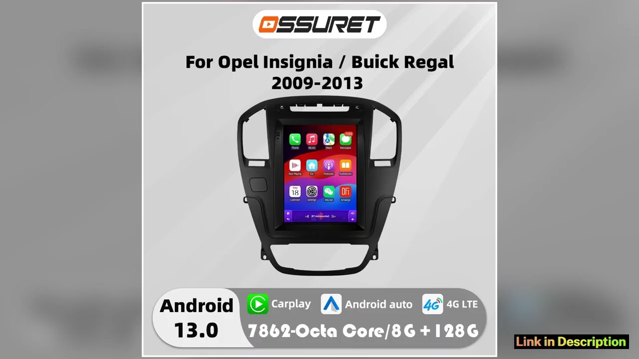 Carplay Android 13 Auto Car radio For Opel Insignia Buick Regal 20092013 Tesla multimedia player
