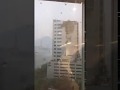 Cladding Flying Of A Building Due To Heavy Storm In Karachi Pakistan