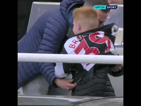 Bruno Guimarães shirt makes young Newcastle fan's day