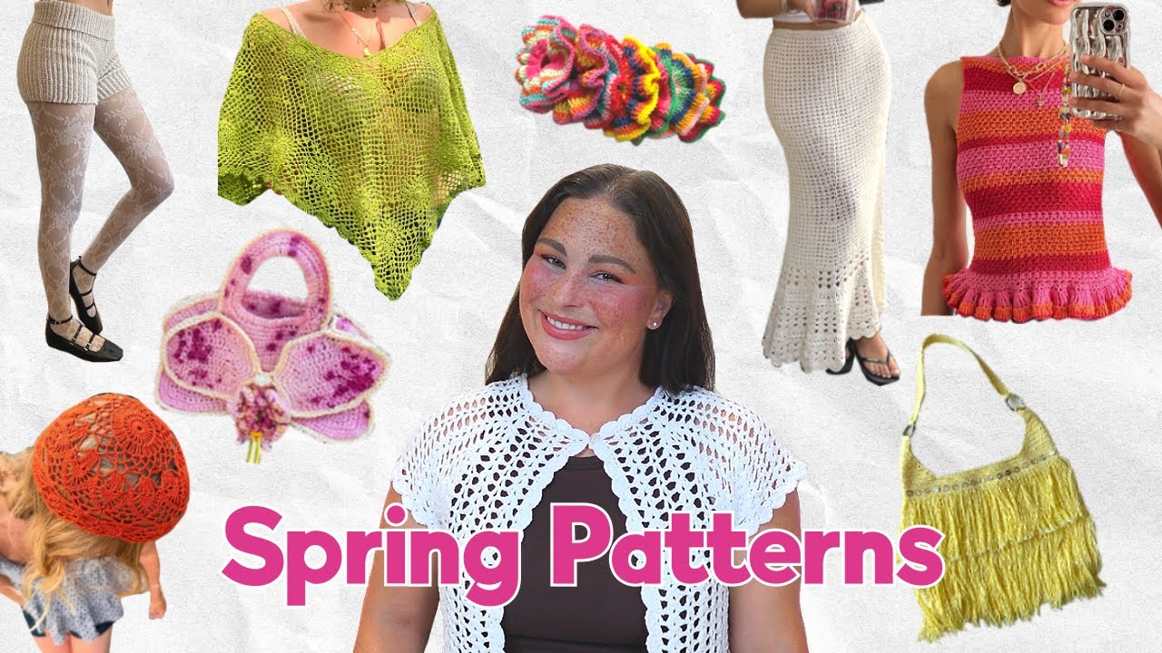 40 идей для весенних узоров для вязания крючком (со ссылками) 🌸🌷🌼