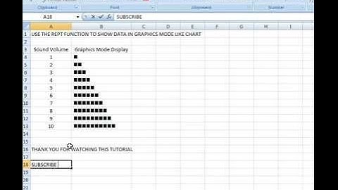 00074 - How To Use The REPT Function To Show Data In Graphics Mode Like Chart Using Microsoft Excel
