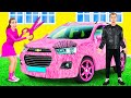 Pink Car Vs Black Car Challenge By 4Teen Challenge 